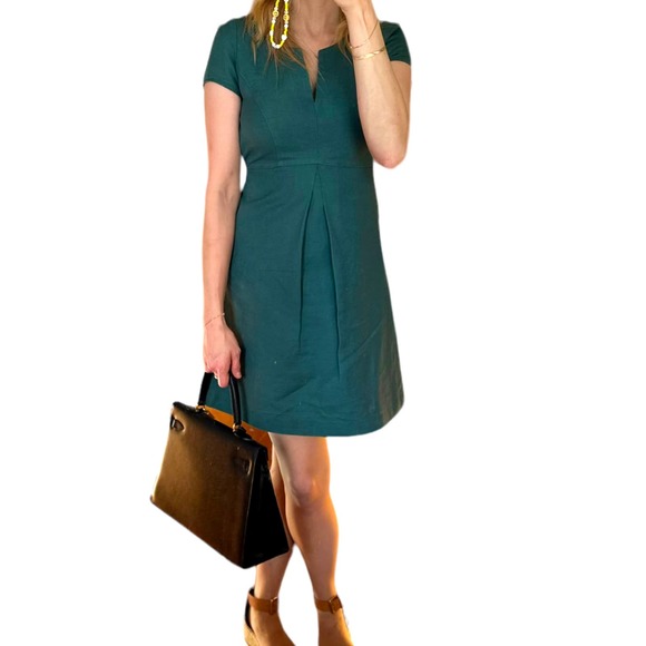 Emerald Green Cap Sleeve Midi Dress from Comptoir des Cotonniers in Size XS - Picture 4 of 4